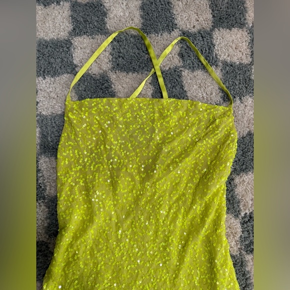 SHOW ME YOUR MUMU Suzanna slip dress size lime green yellow mini party size XS - Picture 4 of 9